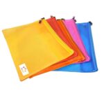 True-Ally 5 Pieces Transparent Pouch - Heavy-Duty Plastic Reinforced with Threads - Mesh Bag with Zipper for Organize Supplies (Colour May Vary, 21cm X 15cm)(A5) - Image 2