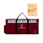 True Cult KBR-01 Nylon Portable, Red Keyboard Gig Bag/Cover for 61-Keys Yamaha Or Casio Keyboard Material, Easy to Carry with Grip Handle/Strong Durable Material with Music Notation Notebook - Image 2
