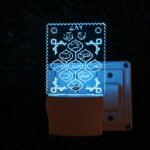 UKANI Islamic 3D Optical Illusion Acrylic Night Lamp, 7 Colors RGB Auto Colour Changing LED Plug and Play Night Light, Office Light, Best for Gift - Pack of 1 (SD112,Multicolour, 3 Inch) - Image 2