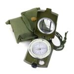 URBAN BOX Professional Military Compass, Metal Construction, Fluorescent Dial, -20°C Cold Weather Resistant, with Measuring Scale Waterproof and Shakeproof Compass Army Green Suitable for Camping - Image 2