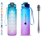 Unbreakable 1300ml Water Bottle with Motivational Time Marker - Multicolor Sipper Bottle for Adults, Ideal for Gym and Office Kitchen Drinking Kids and Adults (Pack of 1) - Image 2