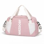 WAZDORF Duffle Bag for Travel, Waterproof Nylon Weekender Bag for Women & Men, Large Carry on Luggage with Shoe Compartment, Bottle Holder & 4 Storage Pockets, Versatile Shoulder Bag(51 x 22 x 26 cm) - Image 2