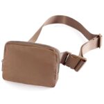 Waist Bag Fanny Pack for Men & Women – Waterproof Belt Bag with Adjustable Strap, Lightweight Hip Pack for Travel, Hiking, Running, Festivals (Brown) - Image 2