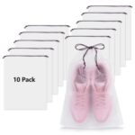Waterproof Shoe Bags for Travel - 15.7x11.8 Inches Drawstring Bags Organizers (5 Pack), Clear Waterproof Bag Travel Essentials for Men & Women, Shoe Bags for Storage (Packing, Gym, Luggage Storage) - Image 2