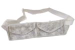 Weinbux Free-Size Adjustable Two Pockets Ahram/Ehram/Ihram Belt Waist Pack Standard with Phone Holder Waist Belt Anti Theft for Hajj Umrah | Off White | Free Size - Image 2
