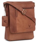 WildHorn Leather Sling Messenger Bag for Men I Multipurpose Crossbody Bag I Travel Bag with Adjustable Strap I IDIMENSION: L- 8 inch H- 10.5 inch W- 2.75 inch - Image 2