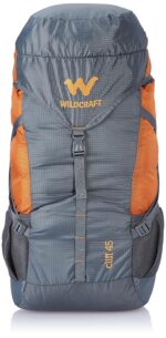 Wildcraft 45 Ltrs Grey and Orange 2 Compartment Rucksack Large - Image 2