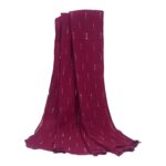 Woman Chiffon Hijab Scarf Embellished With Silver Rhinestone Design Fancy Stole Casual Modest Wear - Image 2