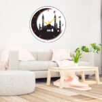 Wooden Islamic Designer Wall Clock, Two Layer of Board Look 3D for Living Room, Bed Room etc. 004 - Image 2