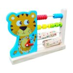Wooden Learning Clock for Kids - Math Toy with Abacus & Numbers | Educational Gift for Toddlers 3+ Years | Random Designs - Image 2