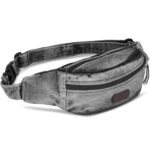 Zainto Denim Waist Bag for Men & Women - Stylish and Durable Fanny Pack for Travel, Hiking, and Everyday Use (Black) - Image 2