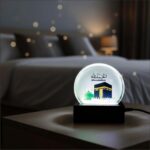 car Dashboard Decoration Items | Home Decoration Items for Living Room | MAHOUR Creation USB MAKKA Madina Alhamdulillah Design with Kaaba | LED LAMP for CAR/Office/Desktop/Gifting (10.5 CM White) - Image 2