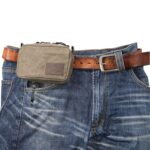 diodrio Belt Pouch for Men Women YKK Zippers EDC Pouch, Belt Bag Waist Pack for Traveling, Hiking, Outdoors, Water Resistant, Heavy Duty Waxed Canvas, Olive - Image 2