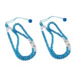 100 Premium Crystal Beads Tasbeeh for Islamic Prayer (Pack of 2) (Sky Blue) - Image 2