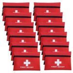 12pcs Mini First Aid Kit Empty Bag, Travel Empty First Aid Kit Pouch Bag with Zippered for Emergency at Home, Office, Car, Outdoors, Boat, Camping, Hiking(Bag Only), Red, Fashion - Image 2
