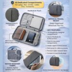 Document Organizer Bag | Water Resistant | Portfolio Case | Professional | File Folders | Large Capacity | Fits MacBook, iPad & A4 Files | Made in India - Image 3