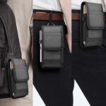 Mobile Purse Men Mobile Purse Holster for Men Waist Belt Clip Pouch and Bag More Nylon Cell Phone Holster Mobile Card Holder Case - Image 4