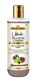 Khadi Utkrisht Amla Reetha Shikakai Shampoo 200ml | SLS & Paraben Free Natural & Ayurvedic Anti Hair Fall Shampoo for Thick, Healthy & Strong Hair | Men & Women | For All Hair Types - Image 3