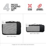Fatmug Packing Cubes/Travel Pouch Bag - Suitcase Organiser Set Of 4 (2 Small And 2 Slim) - Black - Polyester - Image 3