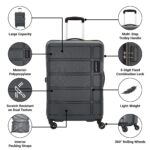 Kamiliant American Tourister Harrier|Cabin Trolley Bag Small Size (56 cms) for Travel| Hard Case Polypropylene (PP) Suitcase|360° 4-Wheel Spinner Luggage Trolley|Combination Lock|Iron Grey - Image 3