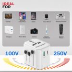 Honeywell New Launch Universal Travel Adapter 12W, 3-in-1 Fast Charging, Universal Socket, TypeC, USBA, Worldwide Wall Charger for EU,US,UK & CN/AUS, Devices, 3Yr Manufacturer Warranty - Image 8