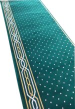 Janamaz Prayer Mat for Masjid - Soft Islamic Rug for Mosque, Eid Gah, & Home - Non-Slip & Durable, 0.5 Inch Thickness, Size 4 x 10 Feet, Green Color - Image 5