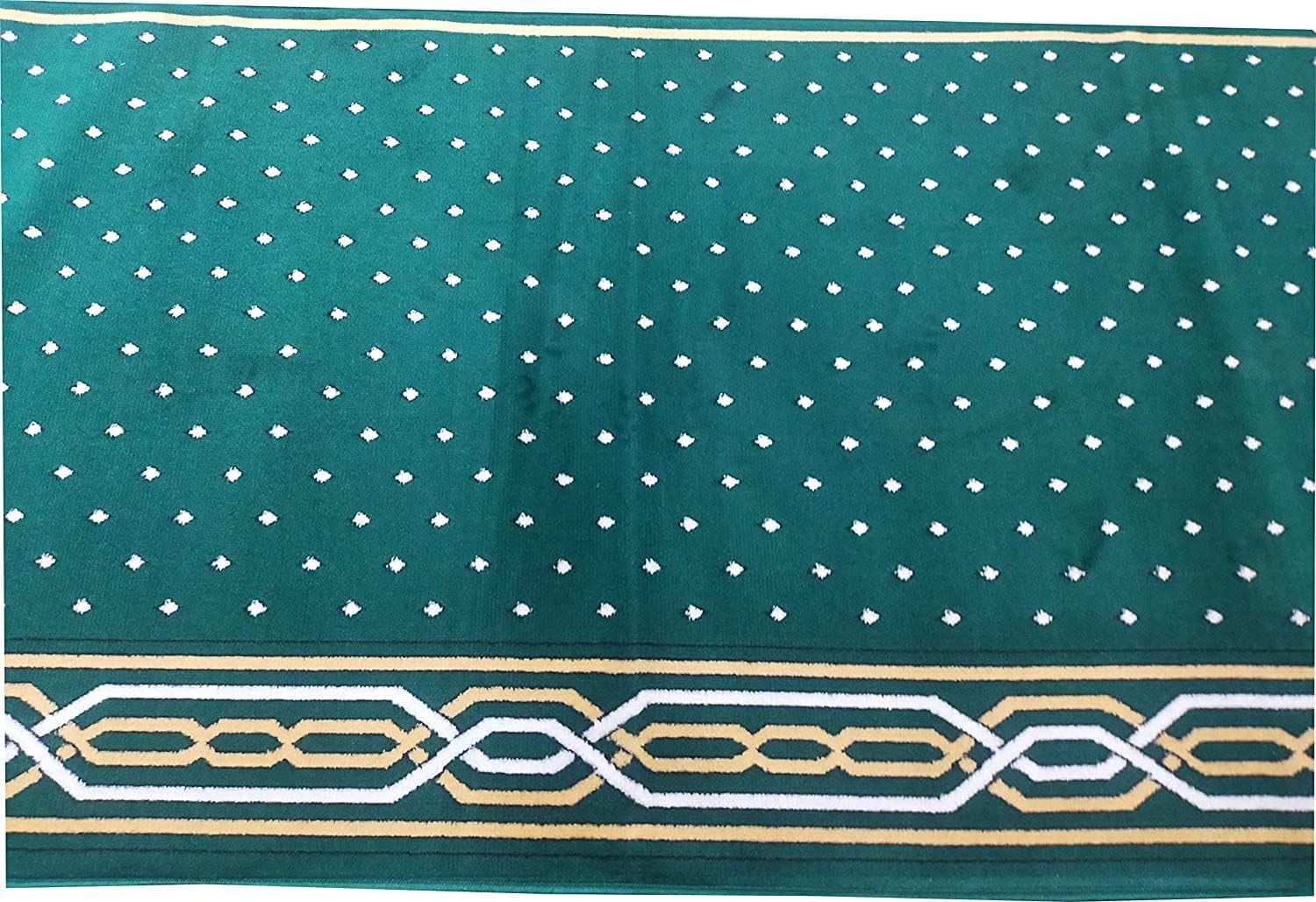 Janamaz Prayer Mat for Masjid - Soft Islamic Rug for Mosque, Eid Gah, & Home - Non-Slip & Durable, 0.5 Inch Thickness, Size 4 x 10 Feet, Green Color - Image 5