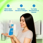 HealthAid Biotin Shampoo with Keratin & Collagen | Biotin and Collagen Shampoo for Hair Growth | Adds Volume & Shine, Nourishes Dry Hair, Controls Frizz | Paraben & Sulphate Free | 200ml - Image 3
