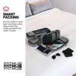 FATMUG Packing Cubes/Travel Pouch/Bagpack Suitcase Organiser/Set of 4 - Slim Size - Grey, Polyester - Image 6