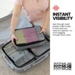 FATMUG Packing Cubes/Travel Pouch/Bagpack Suitcase Organiser/Set of 4 - Slim Size - Grey, Polyester - Image 9
