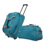 Aristocrat Polyester 28 Cms Wheel Travel Duffle Bag (Teal Blue) - Image 3