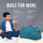 Aristocrat Polyester 28 Cms Wheel Travel Duffle Bag (Teal Blue) - Image 4