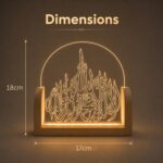 FAF Kalma Calligraphy LED Table Lamp for Home Decor | Islamic Acrylic Night Lamp with Wooden Base | Kalima Warm Light Ramadan Eid Decoration | Muslim Gift for Bedroom, Living Room, Prayer Room - Image 4