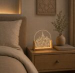 FAF Kalma Calligraphy LED Table Lamp for Home Decor | Islamic Acrylic Night Lamp with Wooden Base | Kalima Warm Light Ramadan Eid Decoration | Muslim Gift for Bedroom, Living Room, Prayer Room - Image 6