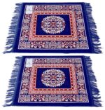 Kuber Industries 2 Pieces Velvet Prayer Mat/Aasan/Pooja Mat/Meditation Mat/Multipurpose Velvet Rug Mat 2 Ft X 2 Ft (Royal Blue) CTKTC33926 - Image 4