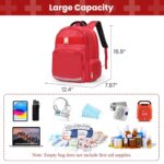 Gatycallaty First Aid Backpack Emt First Responder Bag Empty Ems Emergency Home Health Hiking Trauma Travel Camping (Red), Red, Large, First Aid Backpack - Image 3