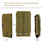 Saco Universal Tactical Military Mobile Pouch Waist Holster Smartphone Pouch Nylon Loop Belt Holster Pouch with Slim Case | Waist Bags for Men Women Hiking Travel Camping Running Outdoors - Green - Image 3