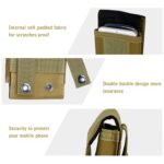 Saco Universal Tactical Military Mobile Pouch Waist Holster Smartphone Pouch Nylon Loop Belt Holster Pouch with Slim Case | Waist Bags for Men Women Hiking Travel Camping Running Outdoors - Green - Image 4