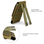 Saco Universal Tactical Military Mobile Pouch Waist Holster Smartphone Pouch Nylon Loop Belt Holster Pouch with Slim Case | Waist Bags for Men Women Hiking Travel Camping Running Outdoors - Green - Image 5