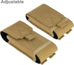 Saco Universal Tactical Military Mobile Pouch Waist Holster Smartphone Pouch Nylon Loop Belt Holster Pouch with Slim Case | Waist Bags for Men Women Hiking Travel Camping Running Outdoors - Green - Image 6