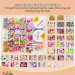 Toy Imagine DIY Bracelet Making Kit for Girls | 31-Compartment Beads Set with Charms, Alphabet Letters, Scissors & Elastic Strings | Jewelry Craft Kit for Kids Ages 6–14 - Image 6