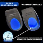 Silicone Gel Heel Pad Pro Insole Cups for Swelling, Pain Relief, Foot Care Support Cushion for Men and Women - 1 Pair - Image 5