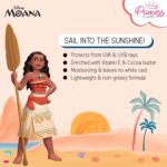 Princess by RENEE Disney Moana Sunscreen with SPF 50, Protects & Nourishes, Zero White Cast, Lightweight & Non-Greasy, Quick-absorbing Formula, Vitamin E, Cocoa Butter, Provitamin B5 Infused, 50 Ml - Image 4