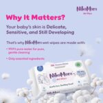 99.9% Pure Water Wet Wipes | Unscented & Hypoallergenic | Extra Soft & Thick with Aloe Vera Extract | Super Saver Pack | Gentle, Safe & Skin-Friendly | Pack of 20 - Image 8