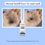 WishCare Multi Peptide Anti Hairfall Shampoo For Frizzy and Dry Hair | Controls Hairfall & Promotes Hair Growth | Peptides, Rice Water, Rosemary & Caffeine | Paraben & Sulphate Free Shampoo For Women & Men | For All Hair Types | 120ml - Image 3