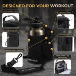 Magnetic Gym Bag – Small Waterproof Crossbody Sling for Men & Women with AirTag Pocket, Strong Magnets, Bottle & Phone Holder – Ideal for Gym, Travel, Black, Large, Magnetic Gym Bag - Image 6