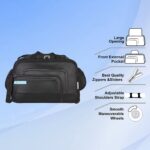 M MEDLER Aquiver Nylon 55 litres Waterproof Strolley Duffle Bag- 2 Wheels - Luggage Bag (Black) - Image 5