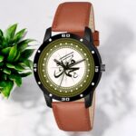 Talgo Analog Round Islamic Muslim Dial Muhammad Design Stylish Strap Classic Design Fancy Wrist Watch for Men and Boys, Pack of 1 - Muhammad-AVO-BLK - Image 4