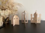 Wooden Ramadan Decoration Item for Home | Mini Masjid MDF Cutout Set for Craft | Eid Table Decor Islamic Home Decoration | 17x13cm and 14c x 10 CM - Image 3