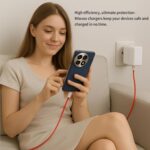 Original 65W Fast Charging Adaptor and USB to Type C 150 cm Cable Compatible with Oneplus Samsung, Realme,Oppo Mobiles, Dash, Warp, Vooc, Supervooc All Protocols Supported | 65 w Charger, White - Image 8